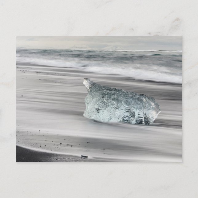 Postal Playa volcánica negra | Parque nacional Vatnajokul (Anverso)