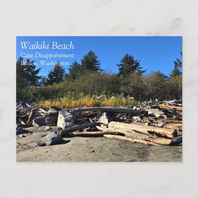 Postal Playa Waikiki, decepción del Cabo, Washington (Anverso)