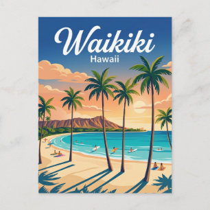 Postal Playa Waikiki EE. UU.