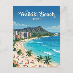 Postal Playa Waikiki Hawaii