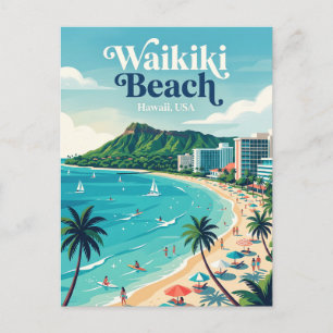 Postal Playa Waikiki Hawaii
