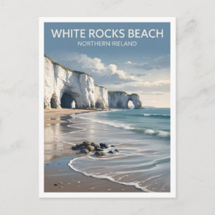 Postal Playa White Rocks Portrush Irlanda del Norte Viaje