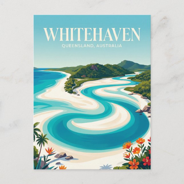 Postal Playa Whitehaven Australia (Anverso)