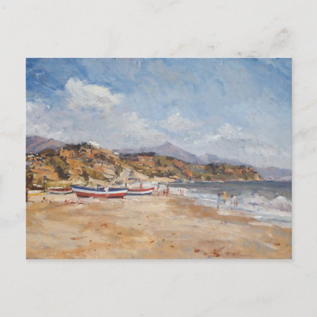 Postal Playa y Montañas Nerja 2001 (Anverso)