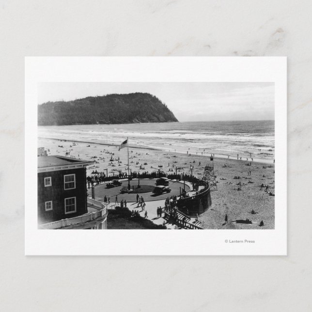 Postal Playa y paseo marítimo Fotografía (Anverso)