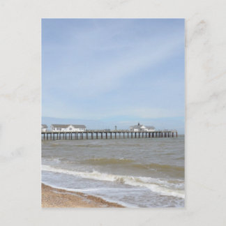 Postal Playa Y Pier En Suffolk Del Sur