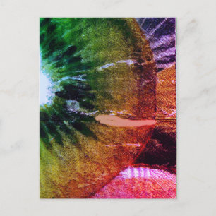 Postal Playa y piscina Fiesta de frutas de verano