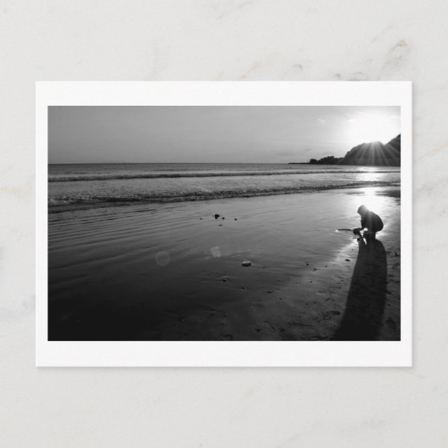 Postal Playa Yuigahama: Kamakura, Japón (Anverso)