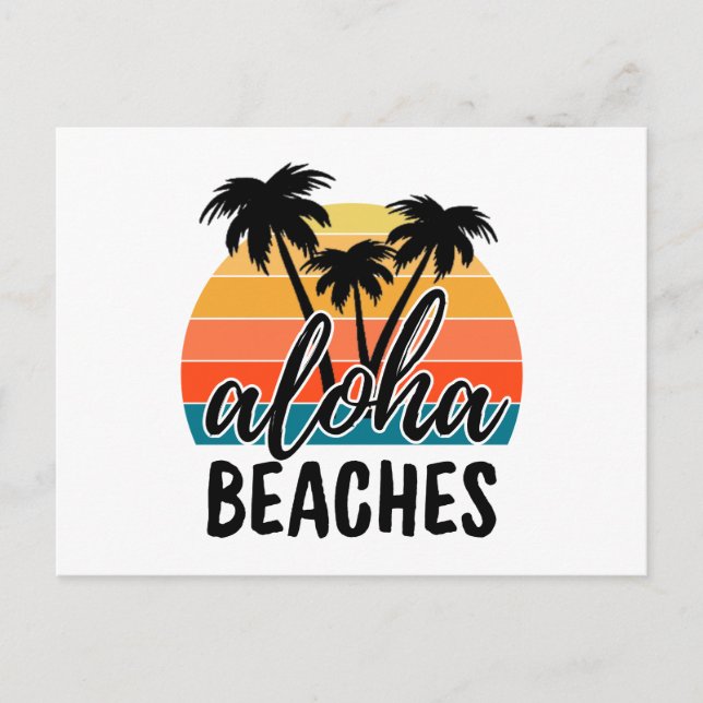 Postal playas Aloha (Anverso)