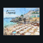 Postal Playas de Cascais, Portugal Postcard<br><div class="desc">Playa de la ciudad en Cascais,  Portugal. Ver la colección completa Real Portugal.</div>