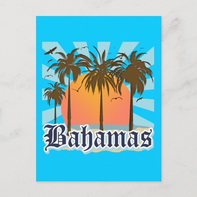 Postal Playas de las Islas Bahamas (Anverso)
