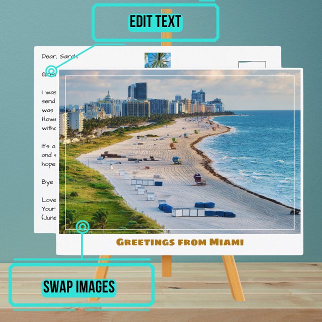 Postal Playas de Miami Florida (Please enjoy our postcard)
