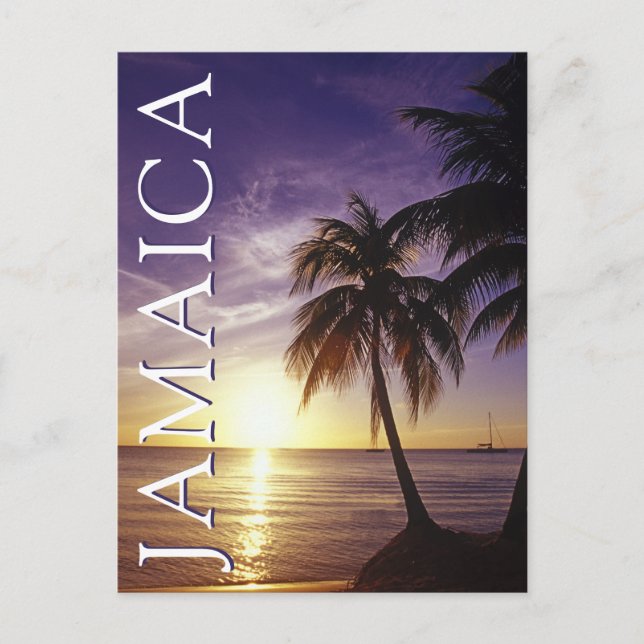 Postal Playas de Negril Jamaica | Gracias (Anverso)