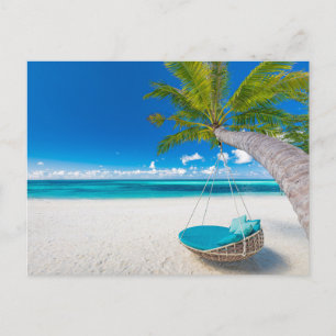 Postal Playas Tropicales Columpio de Playa Paisaje Trop