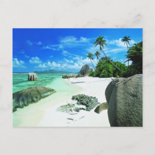 Postal Playas tropicales   Isla de la Digue