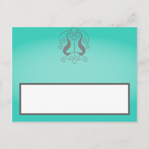 Postal Playas Turquoise Anchor de caballete de mar con ta