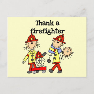 Postal Playeras y regalos para agradecer a un bombero