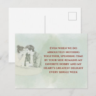 Postal Playful & Funny Love Quote Postcard Laughing Cou