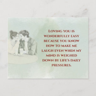 Postal Playful & Funny Love Quote Postcard Laughing Cou