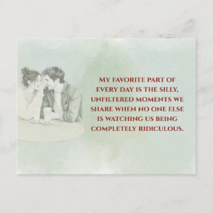 Postal Playful & Funny Love Quote Postcard Laughing Cou
