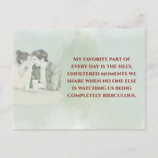 Postal Playful & Funny Love Quote Postcard | Laughing Cou