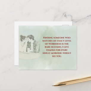Postal Playful & Funny Love Quote Postcard Laughing Cou