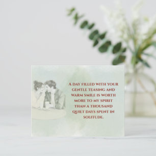 Postal Playful & Funny Love Quote Postcard Laughing Cou