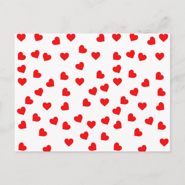 Postal Playful Red Hearts (Anverso)