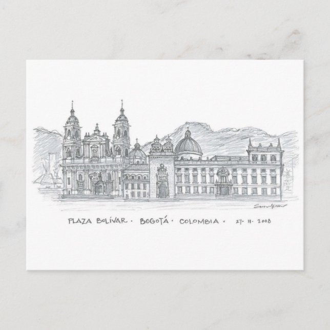 Postal Plaza Bolívar, Bogotá, Colombia (Anverso)