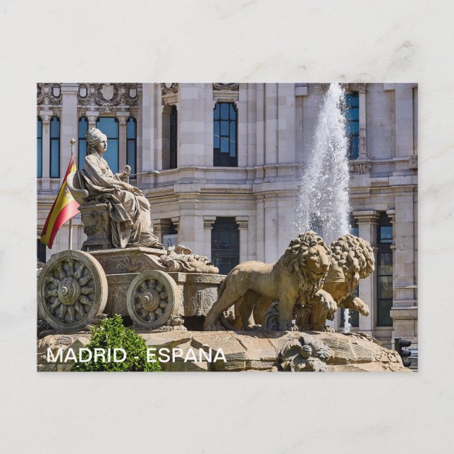 Postal Plaza Cibeles en Madrid (Anverso)
