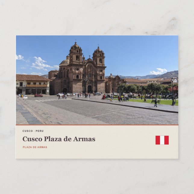 Postal Plaza de Armas de Cusco (Anverso)