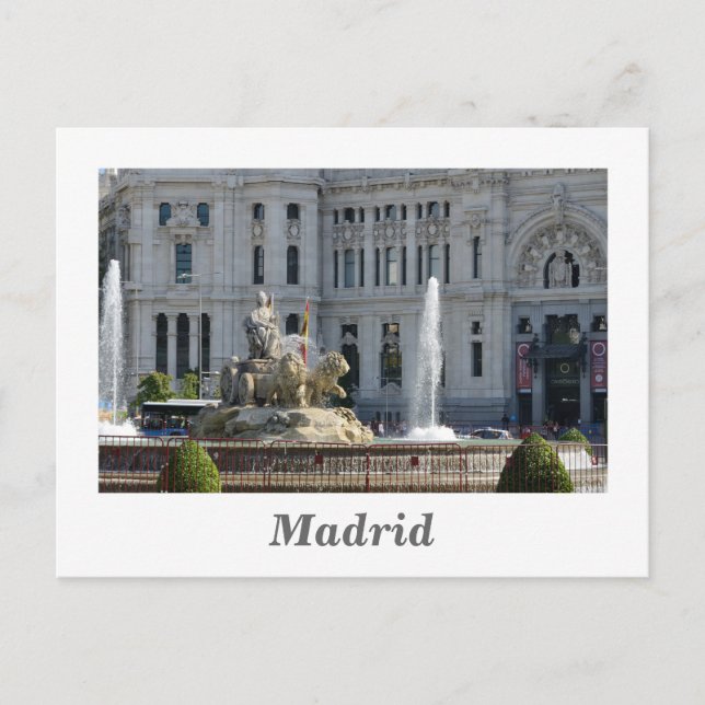 Postal Plaza de Cibeles, Madrid Postcard (Anverso)