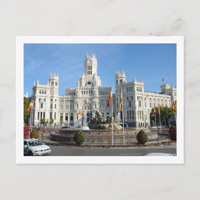 Postal Plaza de Cibeles, Madrid Postcard (Anverso)