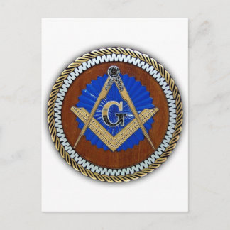 Postal plaza de conspiración y brújula de freemason NWO