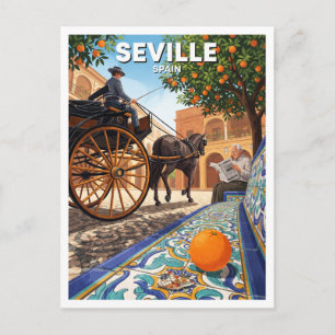 Postal Plaza de Doña Elvira, Sevilla España
