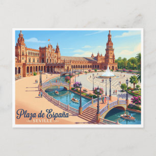 Postal Plaza de España Sevilla España