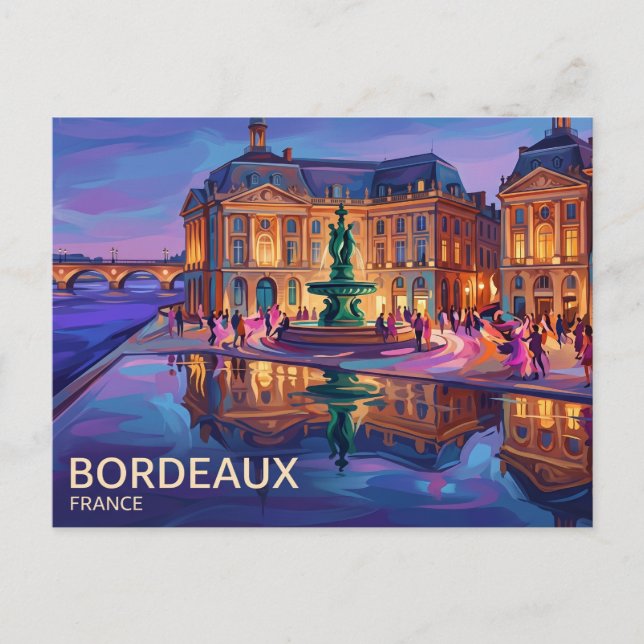Postal Plaza de la Bolsa Francia (Anverso)