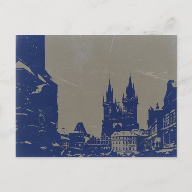 POSTAL PLAZA DE LA CIUDAD ANTIGUA DE PRAGA (Anverso)