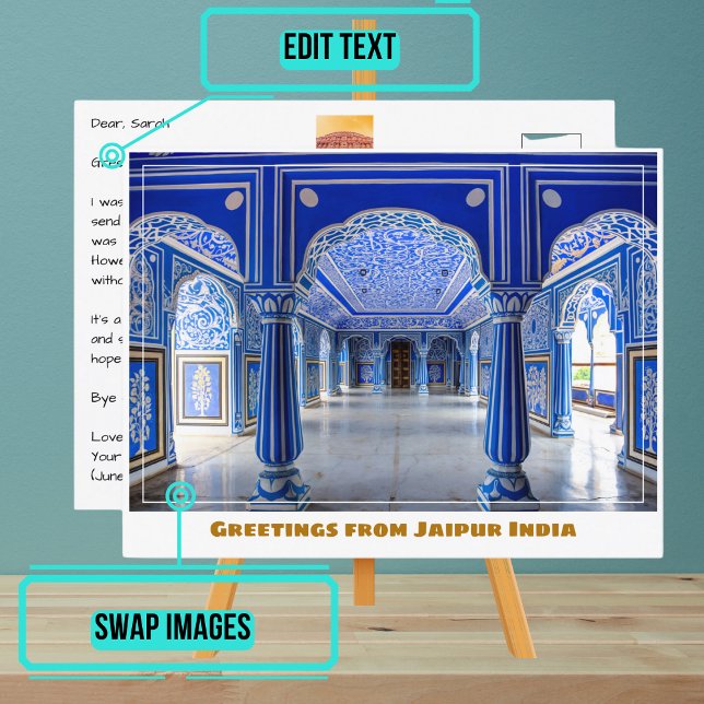 Postal Plaza de la ciudad de Jaipur en Jaipur India (Please enjoy our postcard)