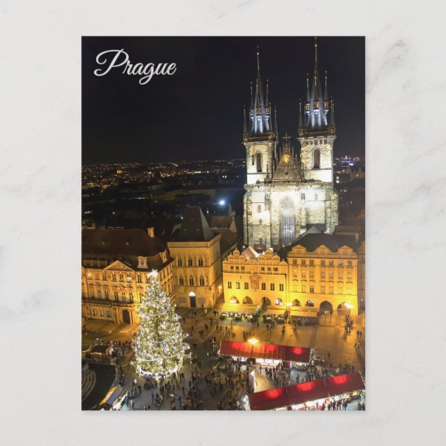 Postal plaza de la ciudad vieja de Praga (Anverso)