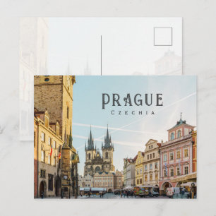 Postal Plaza de la Ciudad Vieja de Praga, Chequia foto de