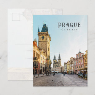 Postal Plaza de la Ciudad Vieja de Praga, Chequia viaje 