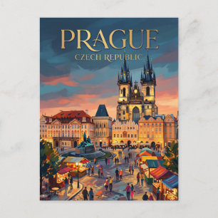 Postal Plaza de la Ciudad Vieja, Praga República Checa