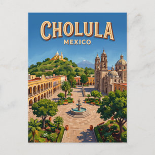 Postal Plaza de la Concordia Cholula México
