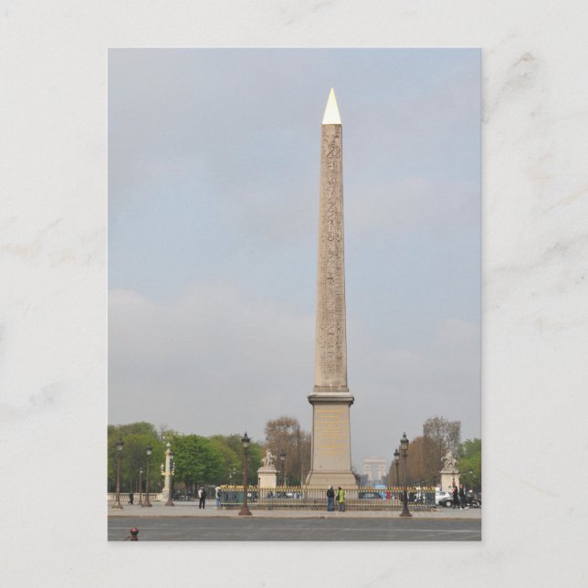 Postal Plaza de la Concordia en París Francia (Anverso)