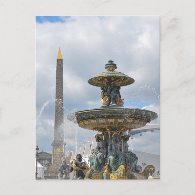 Postal Plaza de la Concordia, París (Anverso)