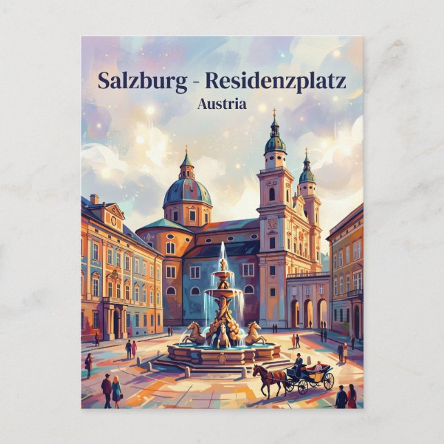 Postal Plaza de la Residencia Austria (Anverso)