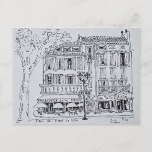 Postal Plaza de L'Hotel de Ville   Aix en Provenza