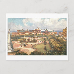 Postal Plaza de Mayo y Casa de Gobierno antiguos