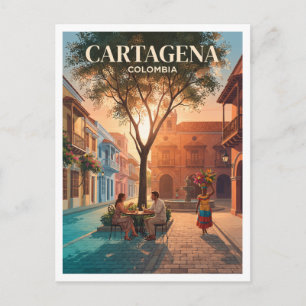Postal Plaza de San Diego Cartagena Colombia Recuerdo